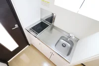 ２口コンロ付きラジエントヒータを設置