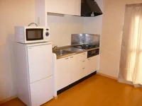 三口で広いキッチンです。