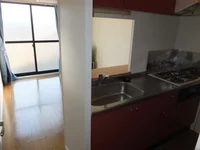 ワイドタイプの対面式キッチンです