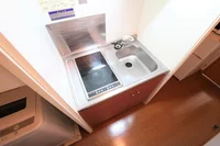 2口コンロ付きラジエントヒータを設置