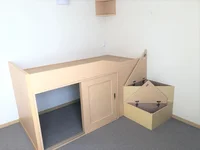 ベッド下に大型収納 1Fはハイベッドタイプ
