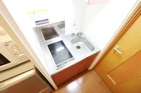 2口コンロ付きラジエントヒータを設置