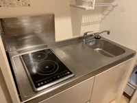 シングルレバー設置 シンク広めです♪