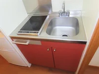 2口の電気コンロまたはIHコンロとなります