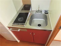 2口の電気コンロまたはIHコンロとなります