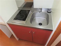 2口の電気コンロまたはIHコンロとなります