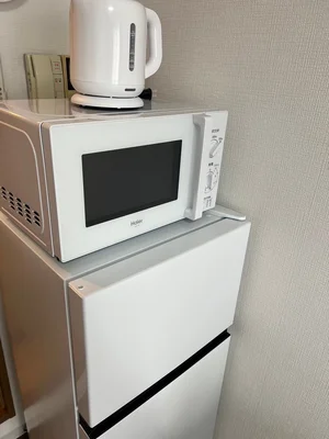 ポット・電子レンジ・冷蔵庫もついてる♪