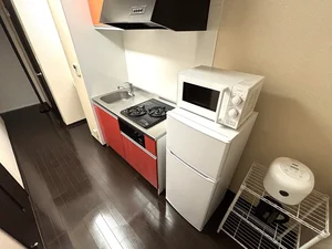 ２口コンロ付♪スーパーで食材を買ってきたらすぐにお料理に取り掛かれます！