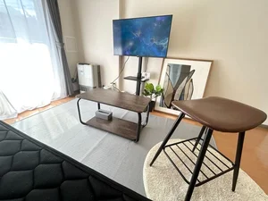 シンプルな雰囲気の家具家電でそろえています！