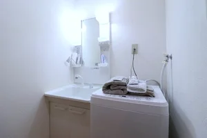 独立洗面台付で朝支度やお風呂上りに最適な設備