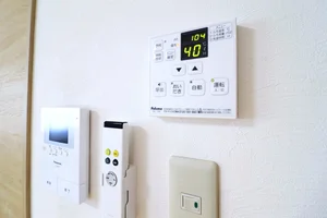 給湯スイッチあり お風呂の利用には必ずONへ