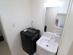 独立洗面台あり！　朝支度やお風呂上りなどに便利で人気が高いです。