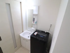 独立洗面台あり！　朝支度やお風呂上りなどに便利で人気が高いです。