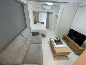 東京都のマンスリーマンション・ウィークリーマンション「【Wi-Fi無料、光熱費込み、2名以上入居、ペット可！新築プレミアム短期家具家電付き】Reframe5上野入谷 801・1LDK(No.1132071)」メイン画像