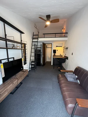 千歳町駅（長崎県）のマンスリーマンション・ウィークリーマンション「ジェイ川平町 201・ロフト付き・ダブルベッド・40インチテレビ(No.1132093)」メイン画像