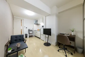 のマンスリーマンション・ウィークリーマンション「SステイFF心斎橋イースト松屋町【禁煙ルーム・Wi-Fi無料・１DK・セミダブルベッド・オール電化】(No.1135121)」メイン画像