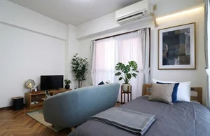 奈良県のマンスリーマンション・ウィークリーマンション「Kマンスリー近鉄奈良線生駒駅前（142号線前） 407・1K-【角部屋】(No.1143889)」メイン画像