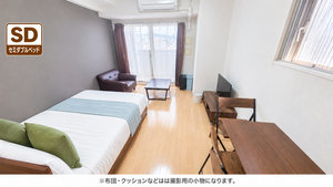三宮・花時計前駅（兵庫県）のマンスリーマンション・ウィークリーマンション「📣お値引き🈹キャンペーン✨Wi-Fi🛜レンタル可✨禁煙🚭Sステイ三宮旭通１🛌セミダブルベッド🛁バストイレセパレート🚽(No.1156651)」メイン画像
