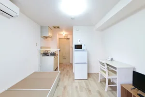 大阪市天王寺区のマンスリーマンション・ウィークリーマンション「なんばまで電車で3分。家具家電付き･水道契約不要！ 201・家具家電付きアパートメント(No.1162416)」メイン画像