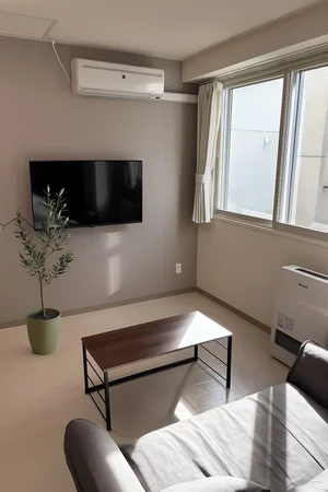 のマンスリーマンション・ウィークリーマンション「【北１8条駅歩1分・ｲﾝﾀｰﾈｯﾄ無料・エアコン付き・１Fｽｰﾊﾟｰ、大学、病院近く】GS北18条ビル ４F(No.1222844)」メイン画像