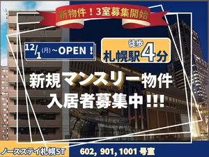 札幌市の家具家電付きマンスリーマンション「ノースステイ札幌ST 901(No.1227208)」メイン画像