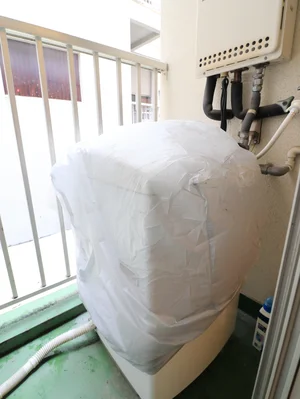 屋外洗濯機　コインランドリーに行かなくても洗濯ができるので毎日清潔に！