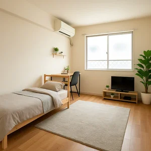 のマンスリーマンション・ウィークリーマンション「八王子駅徒歩9分✨駐車場無料!家具家電Wifi付!立会不要 103(No.1250114)」メイン画像