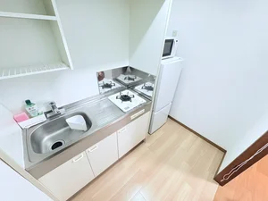 1口コンロ付♪スーパーで食材を買ってきたらすぐにお料理に取り掛かれます！