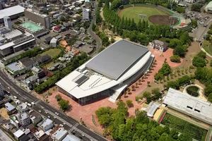 岡山県総合グラウンドまで車で15分、4.5㎞。