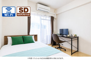 のマンスリーマンション・ウィークリーマンション「📣お値引き🈹キャンペーン✨Wi-Fi🛜無料✨禁煙🚭	セミダブル🛌Sステイベルエ難波西ドーム前 1505(No.1255614)」メイン画像