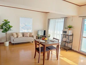 のマンスリーマンション・ウィークリーマンション「淡路島津名一宮IC車5分🚙淡路市志筑／駐車場1台込✨2LDK2名入居可！角部屋🔅Wifi無料👍【M049】(No.1256801)」メイン画像