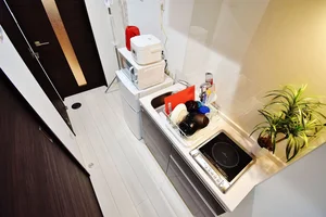 スーパーで食材を買ってきたらすぐにお料理に取り掛かれます！それもマンスリーマンションの良いところですね＾＾