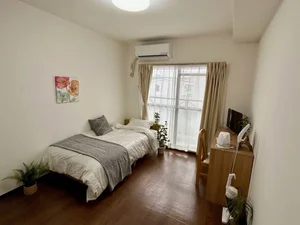 福岡県のマンスリーマンション・ウィークリーマンション「🌈早割キャンペーン30日賃料10%OFF🌈⚓海が見える眺望⚓🔒オートロックあり🔒💻イージーステイ箱崎５ 402・1K(No.1258455)」メイン画像