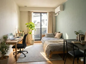 のマンスリーマンション・ウィークリーマンション「【駅近3分の好立地】沼津駅すぐ✨BT別・家具家電付 302(No.1261597)」メイン画像