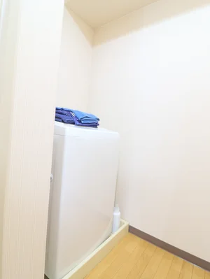 室内洗濯機置き場　洗濯機　洗剤付き　毎日洗濯できて清潔にお過ごしいただけます！