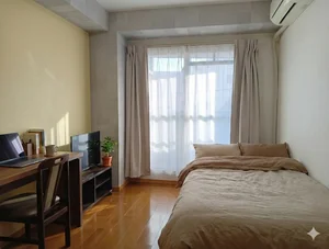 神戸市兵庫区のマンスリーマンション・ウィークリーマンション「🌈新規オープン賃料半額　神戸高速東西線『新開地』徒歩7分🚃Wifi無料👍スマートTV📺【M038】(No.1263346)」メイン画像