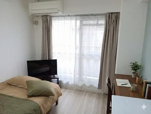 神戸市兵庫区のマンスリーマンション・ウィークリーマンション「🌈新規オープン賃料半額　神戸高速東西線『高速神戸』徒歩5分🚃Wifi無料👍スマートTV📺【M039-40】(No.1263348)」メイン画像