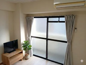 のマンスリーマンション・ウィークリーマンション「🌈新規オープン賃料半額　地下鉄西神山手線『板宿』徒歩２分🚃Wifi無料👍スマートTV📺【M052】(No.1263499)」メイン画像