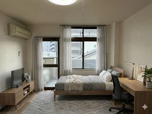 のマンスリーマンション・ウィークリーマンション「いちばんちマンスリー草津駅前大路【駅徒歩5分以内】スーパーやコンビニも間近。生活に便利なマンスリーマンション 407(No.1265375)」メイン画像