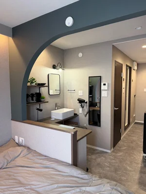 岡山市のマンスリーマンション・ウィークリーマンション「新装。3点ユニットの生活は無理！バス・トイレ別。ホテルより快適で出張が楽しくなる。 101(No.1265536)」メイン画像