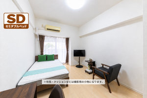 中之島駅（大阪府）のマンスリーマンション・ウィークリーマンション「📣お値引き🈹キャンペーン✨Wi-Fi🛜レンタル可✨禁煙🚭	セミダブル🛌	ソファ🛋️SステイSW堂島川・野田・玉川(No.1266364)」メイン画像