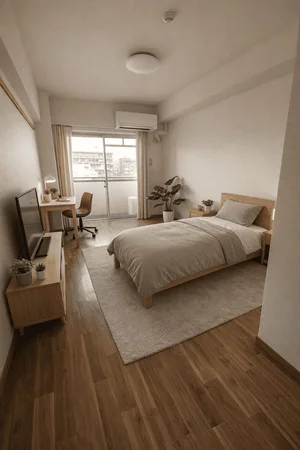 のマンスリーマンション・ウィークリーマンション「【名古屋市熱田区/金山駅徒歩6分/角部屋/バストイレ別/洋室7帖/エレベーター/自転車駐輪可能】エトアール金山 606・1K(No.1274581)」メイン画像