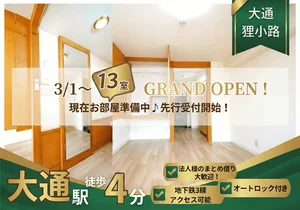 札幌のマンスリーマンション・ウィークリーマンション「ノースステイ大通 410(No.1283539)」メイン画像