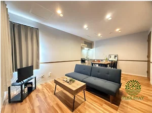 札幌市の家具家電付きマンスリーマンション「《フレックスステイ東札幌》地下鉄駅まで徒歩３分！希少な５名入居可物件！大通駅まで乗継なし６分！Wi-Fi完備！ １LDK(No.1300587)」メイン画像