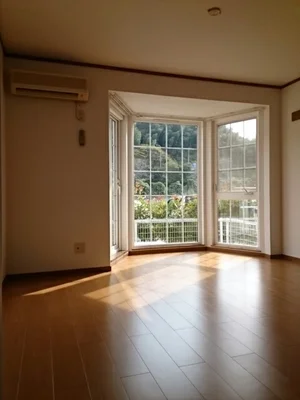 愛媛県のマンスリーマンション・ウィークリーマンション「アンソレイエさくら　Ｂ 101・洋室(No.1301151)」メイン画像