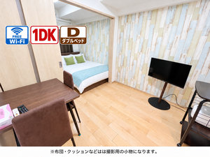 堺市のマンスリーマンション・ウィークリーマンション「📣お値引き🈹キャンペーン✨Wi-Fi🛜無料✨禁煙🚭	ダブルベッド🛌	１DK✨ソファ🛋️Sステイ堺綾之町SOAR 505(No.1304404)」メイン画像