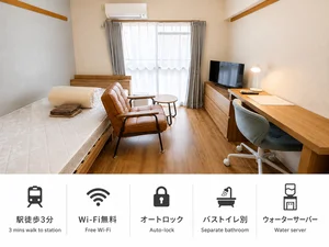名古屋市熱田区のマンスリーマンション・ウィークリーマンション「【Ｓｔａｙ＋金山】駅徒歩３分★ネット無料Wi-Fi★ウォーターサーバー付き 1K(No.1312461)」メイン画像