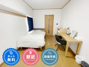 のマンスリーマンション・ウィークリーマンション「柳川駅徒歩4分🚃　オートロック🔑　ネット無料💻　ヤナガワアイビースクエア 307・１Ｋ(No.1322012)」メイン画像