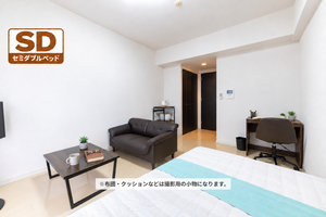 のマンスリーマンション・ウィークリーマンション「📣お値引き🈹キャンペーン✨Wi-Fi🛜レンタル可✨禁煙🚭SステイCクラウン天王寺🛌セミダブルベッド(No.1340183)」メイン画像