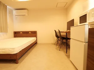 のマンスリーマンション・ウィークリーマンション「【coffret西町北】新築✨Wi-Fi無料💻家具・家電付き🎇ペット飼育可🐶 1R(No.1374585)」メイン画像